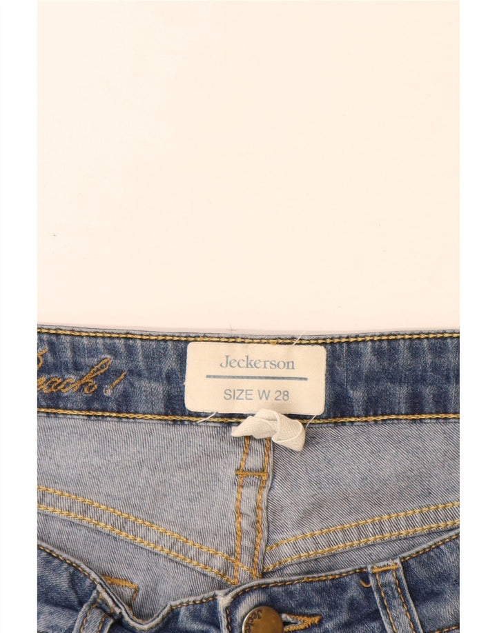 Jeckerson Jeans Capri da spiaggia da donna W28 L19 cotone blu
