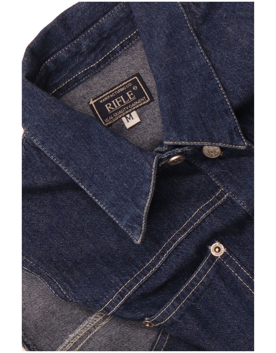 Abito in denim senza maniche da donna Rifle UK 12 blu navy medio