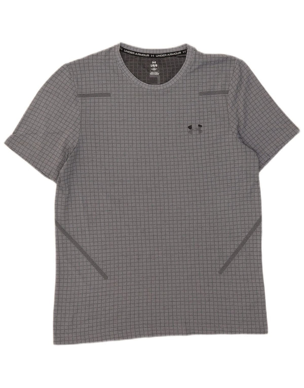 Maglietta da uomo Under Armour Top a quadri grigi grandi
