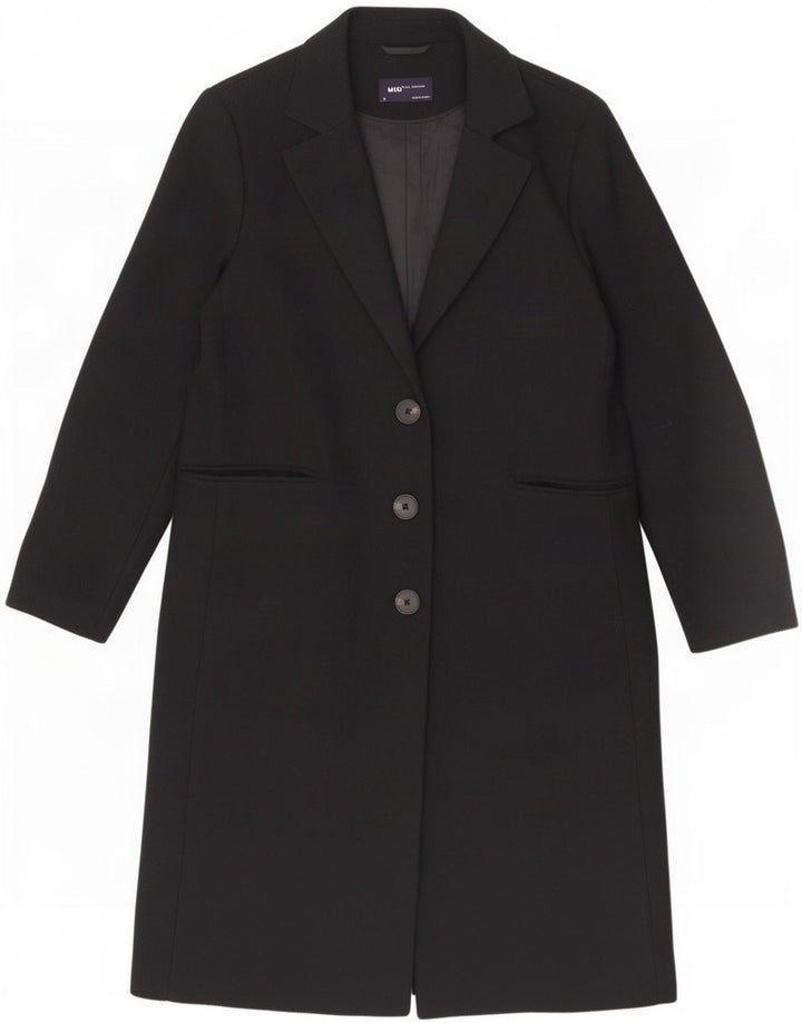 Cappotto da donna Marks & Spencer UK 14 grande poliestere nero