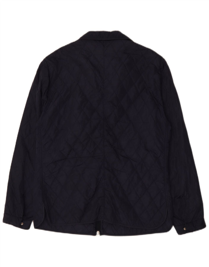 Luigi Borrelli Giacca trapuntata Napoli da uomo UK 38 Medio Blu Navy