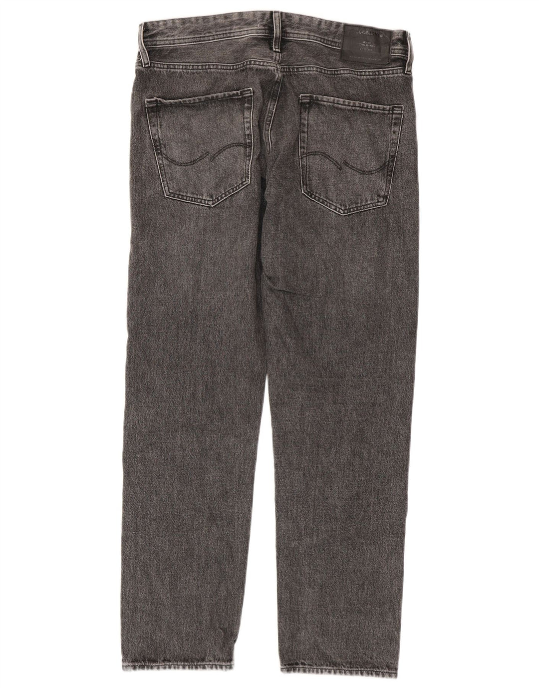 Jeans dritti da uomo Jack & Jones W32 L32 cotone grigio