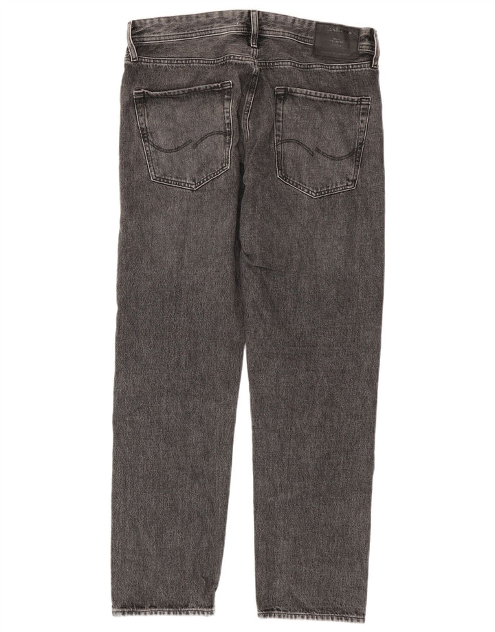 Jeans dritti da uomo Jack & Jones W32 L32 cotone grigio