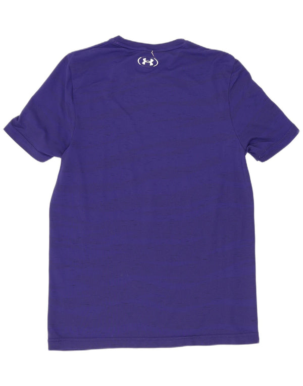 T-shirt da uomo Under Armour Top medio a righe blu navy