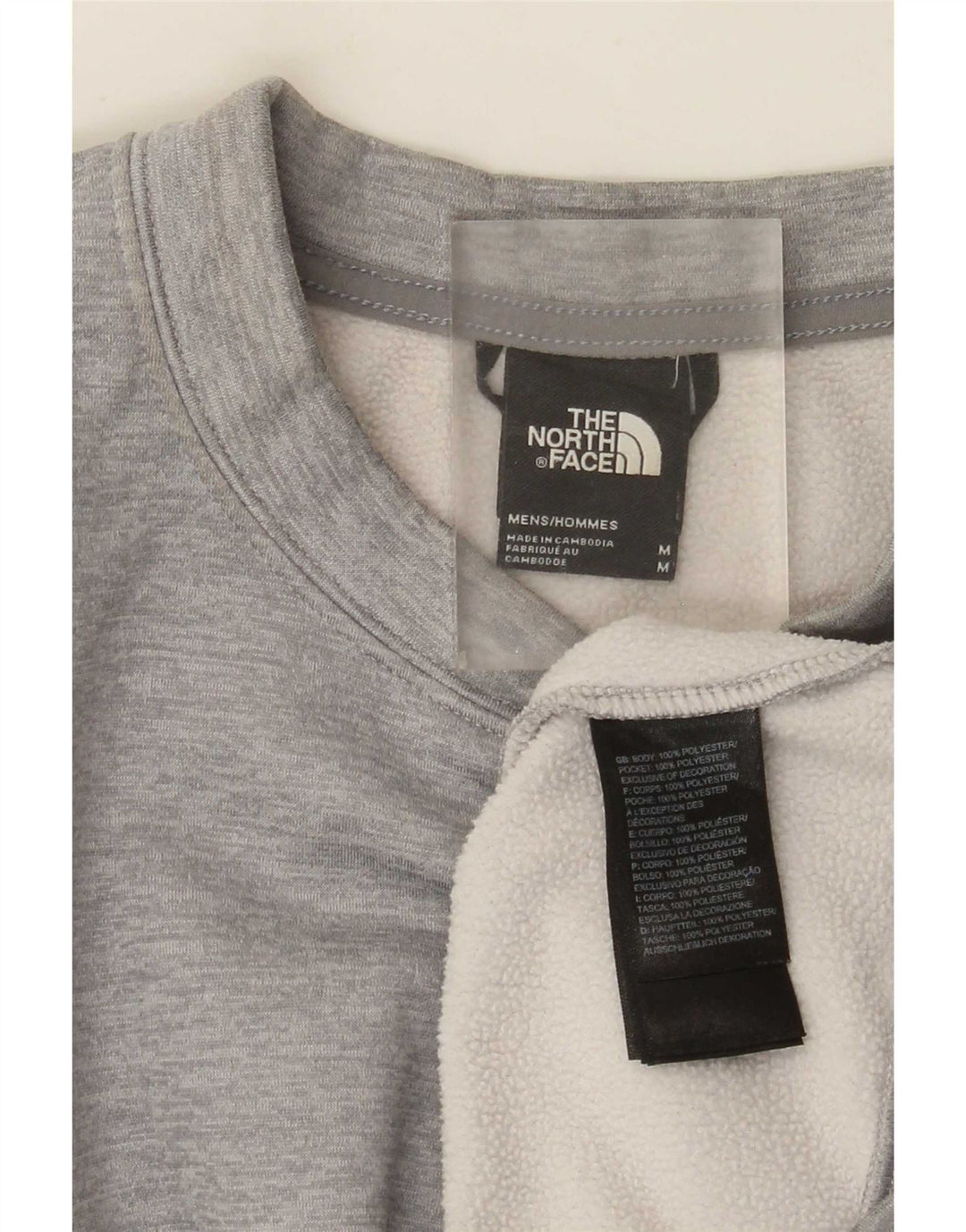 Felpa da uomo The North Face Maglione in poliestere chiazzato grigio medio