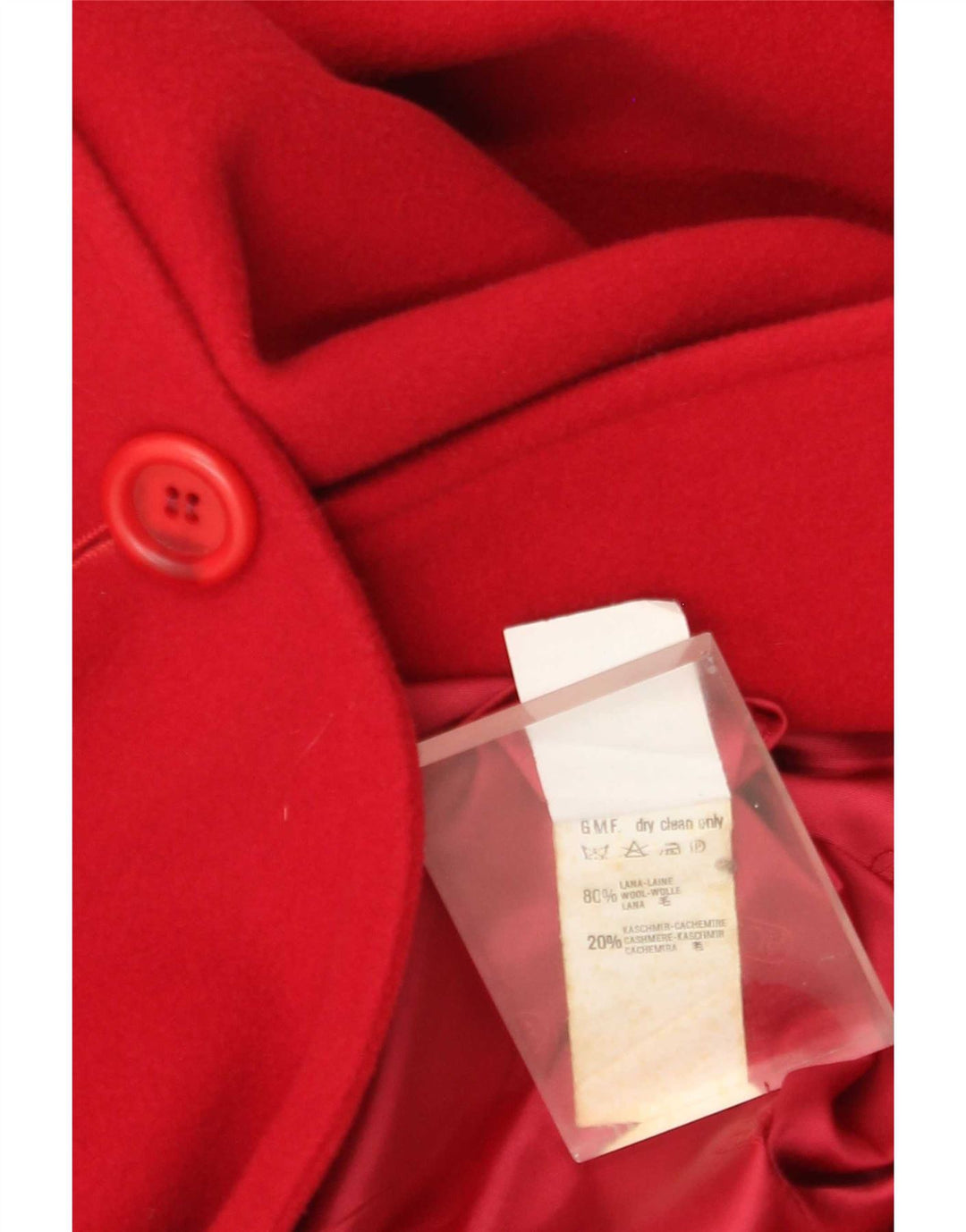Cappotto doppiopetto da donna Marzotto UK 12 Lana rossa media