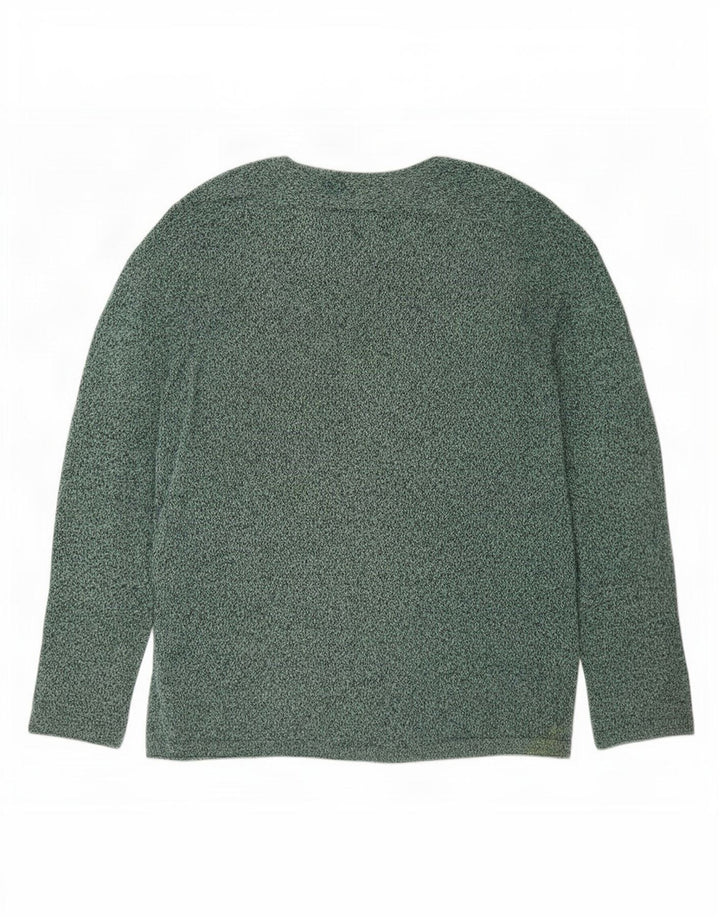 Maglione Zara da uomo con scollo a barca, grande verde screziato