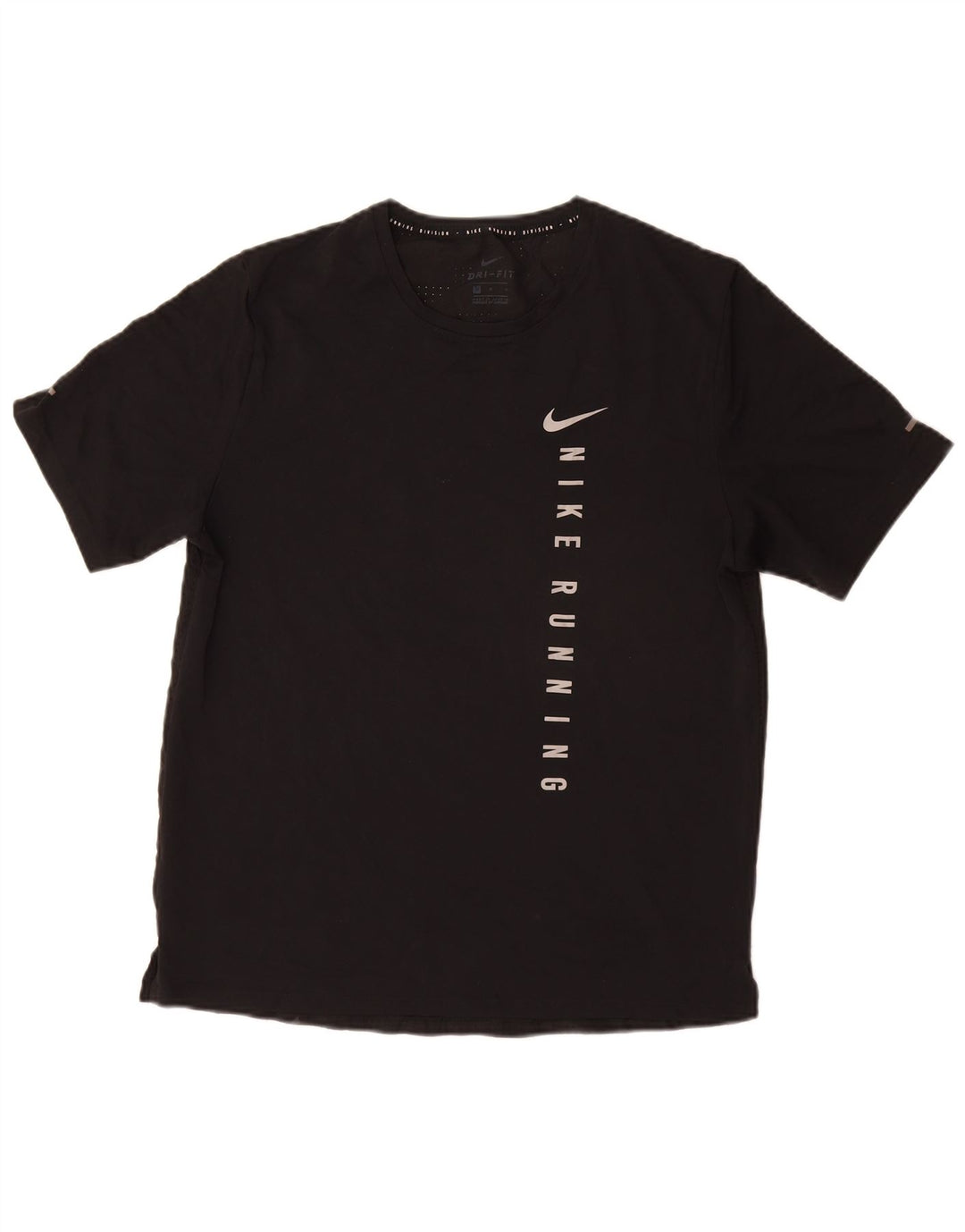 NIKE T-shirt grafica da uomo Dri Fit Top medio nero in poliestere