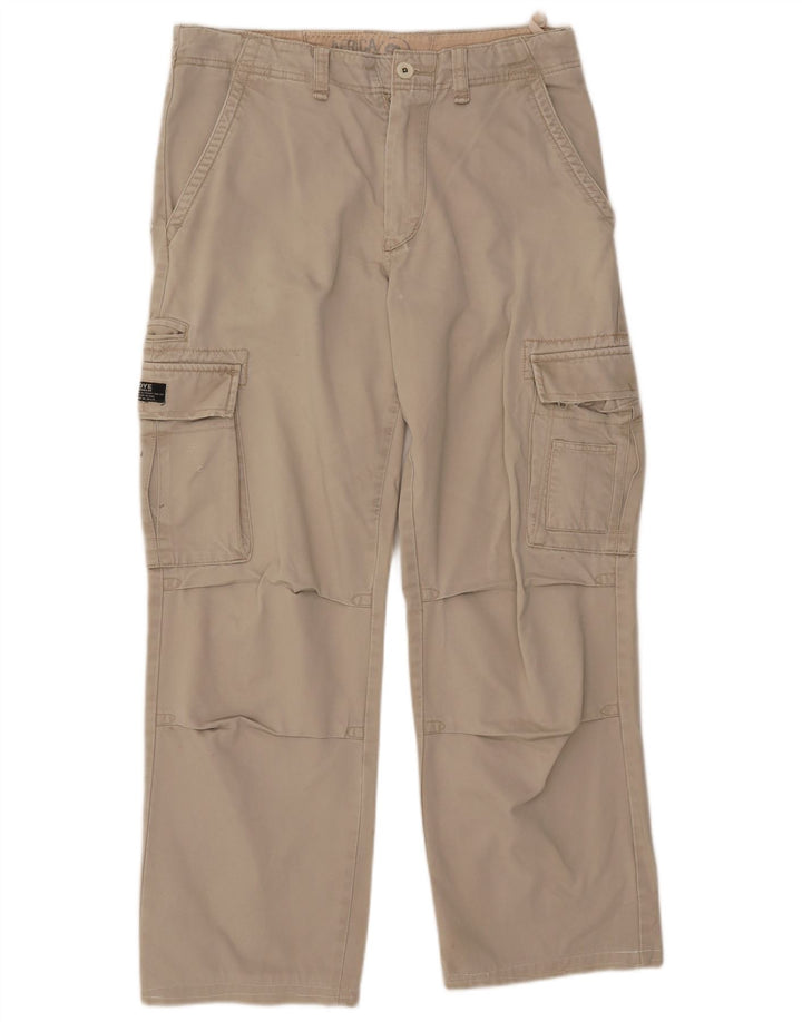 Pantaloni cargo dritti da donna XDYE EU 42 Large W34 L31 Beige