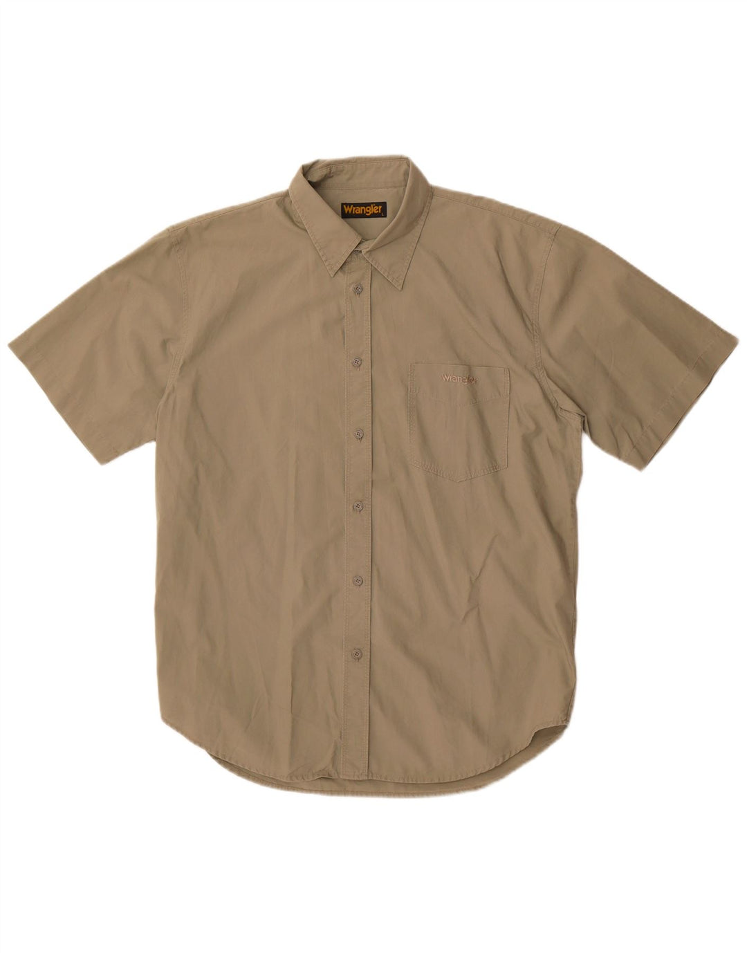 Camicia a maniche corte da uomo Wrangler grande in cotone kaki