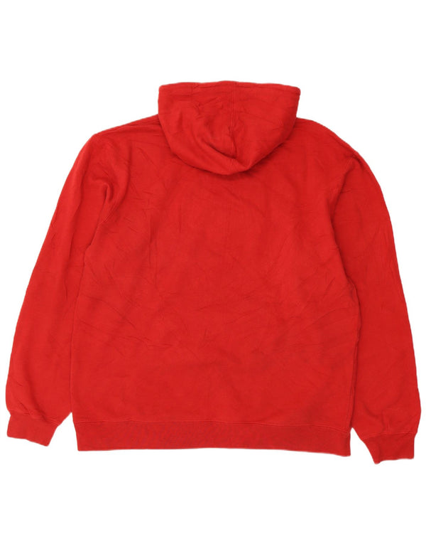 Felpa con cappuccio grafica Adidas Wisconsin Badgers da uomo XL in cotone rosso