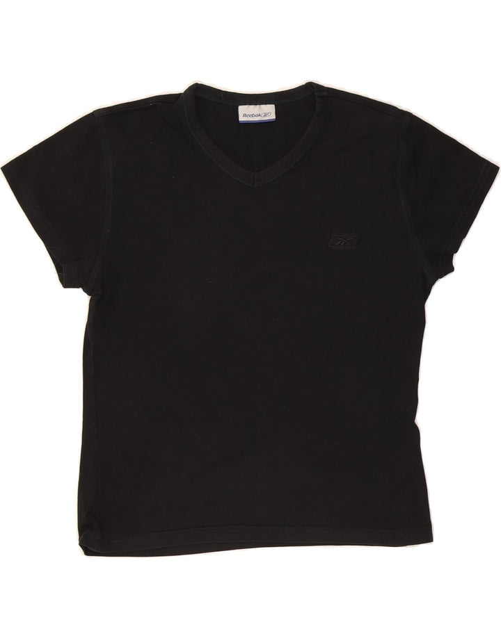 REEBOK Womens T-Shirt Top UK 12 Medium Black Vintage Reebok and Second-Hand Reebok from Messina Hembry 