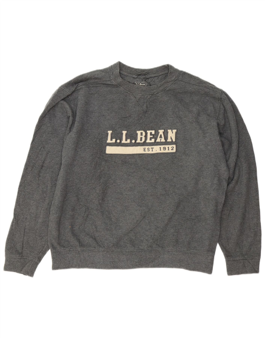 L.L.BEAN Felpa con grafica da uomo Maglione in cotone grigio medio