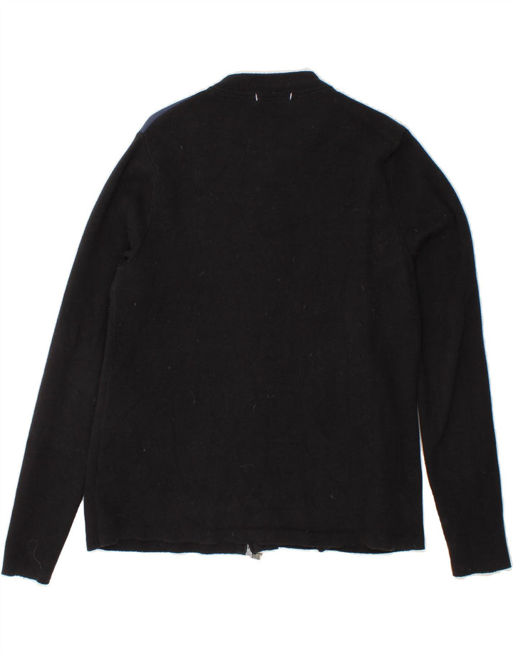 DKNY Mens Cardigan Sweater Medium Black Cotton Vintage Dkny and Second-Hand Dkny from Messina Hembry 