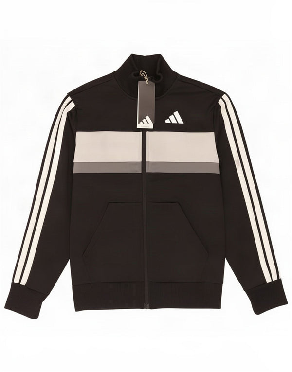 Adidas Giacca da tuta Climalite da ragazzo 11-12 anni Nero Colourblock
