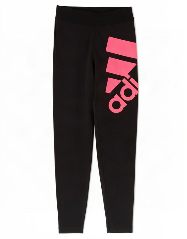 Leggings grafici Adidas per ragazze 11-12 anni in cotone nero