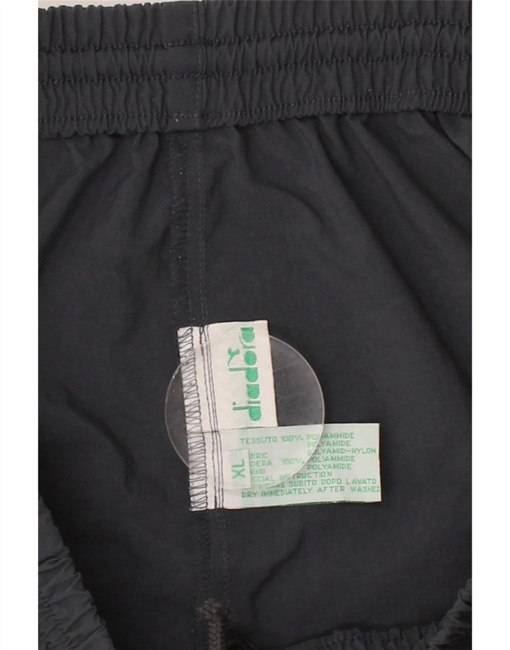 DIADORA Mens Tracksuit Trousers XL Grey Colourblock Polyamide