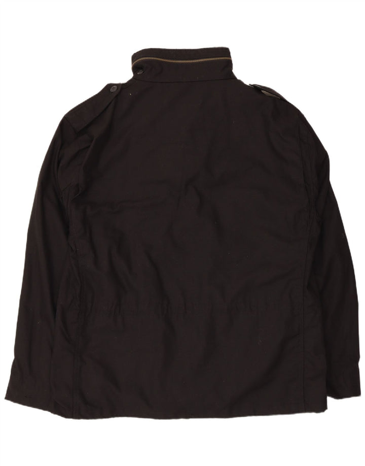 Giacca utilitaria vintage da uomo UK 44 2XL poliestere nero