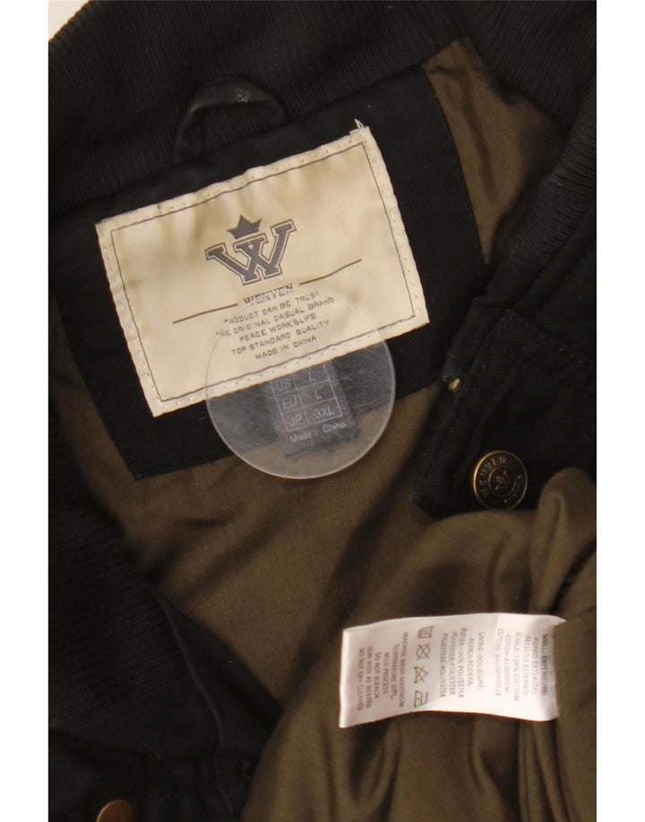 Giacca utilitaria da uomo WENVEN UK 40 grande cotone nero