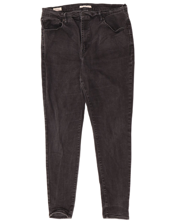 Levi's Womens Mile High High Rise Skinny Jeans US 18 2XL W36 L30 Black