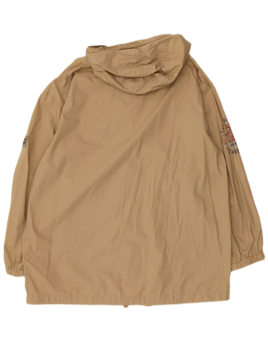 Giubbotto bomber con cappuccio grafico da uomo Jack Wolfskin UK 36/38 Beige medio
