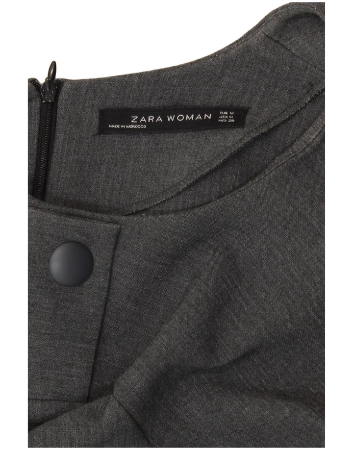 Abito a trapezio da donna Zara UK 12 Grigio medio