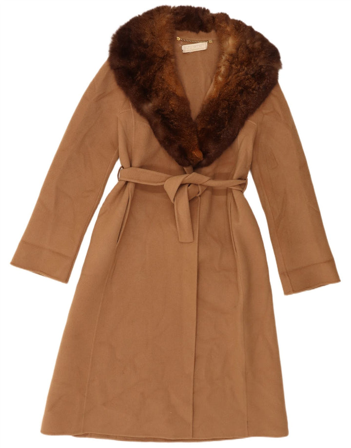 Cappotto vintage da donna UK 6 XS marrone