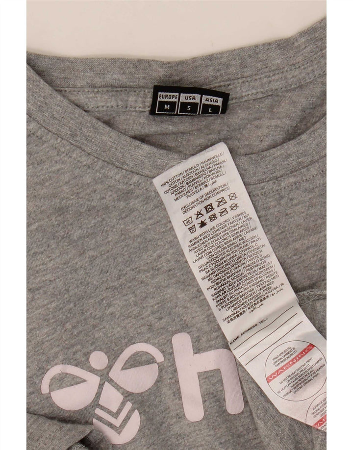 T-shirt grafica da uomo Hummel Top in cotone chiazzato grigio medio