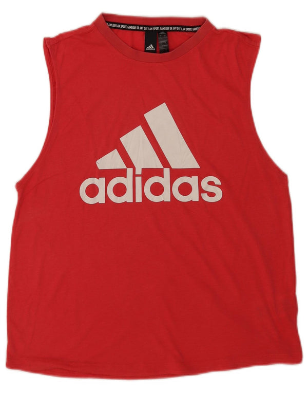 Canotta grafica da donna Adidas UK 8/10 piccola rossa in poliestere