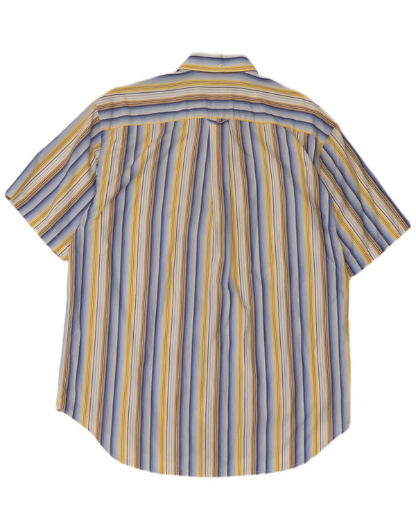 Camicia a maniche corte da uomo Lacoste taglia 42 grande cotone a righe multicolore