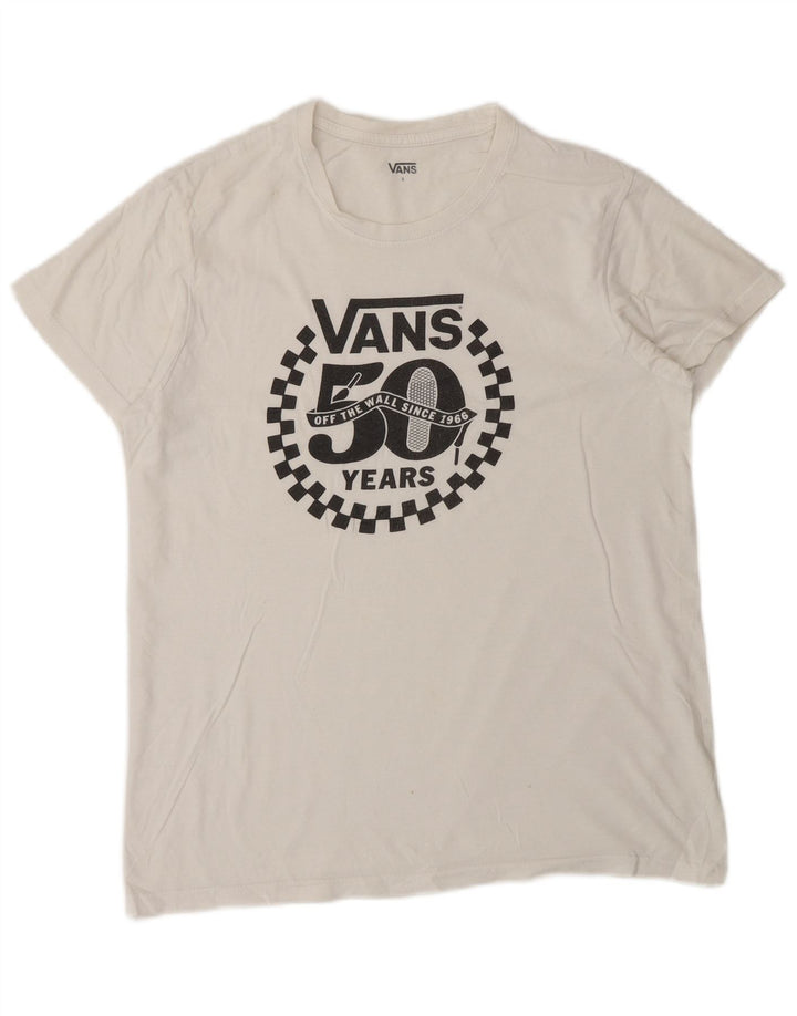 Maglietta grafica da uomo Vans Small bianca