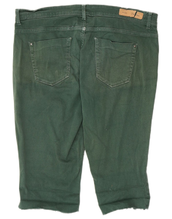 Pantaloncini di jeans Zara Trafaluc Bermuda da donna EU 42 Large W32 Verde