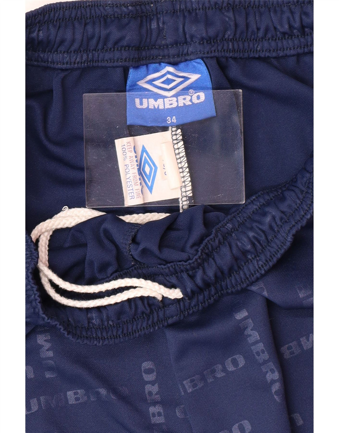 Pantaloncini sportivi grafici da uomo UMBRO grandi in poliestere blu navy