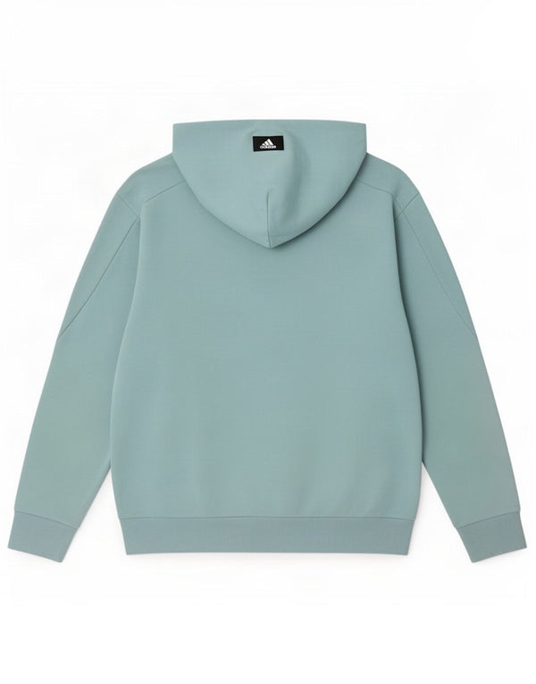 Felpa con cappuccio grafica da uomo Adidas in cotone blu medio