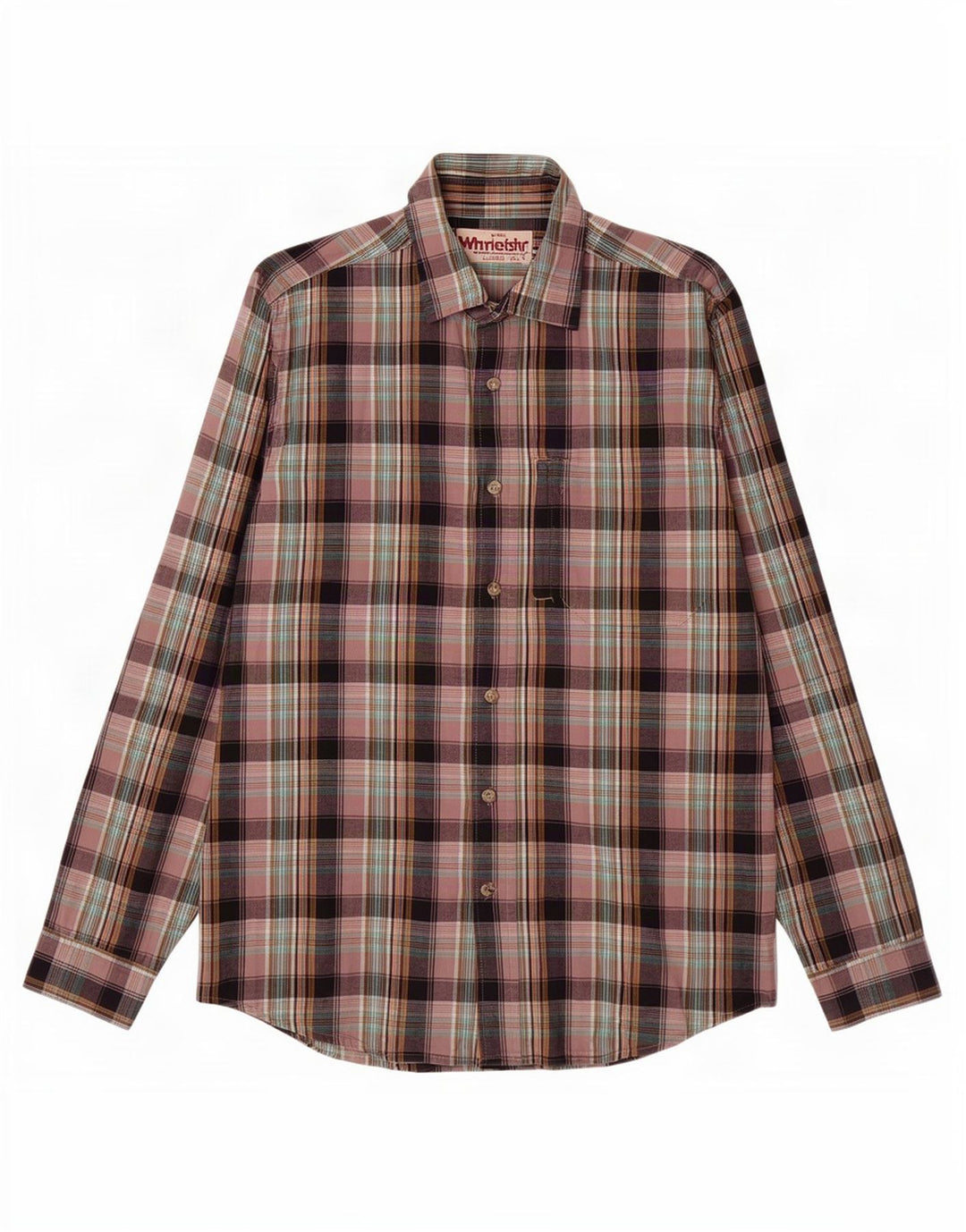 Camicia da uomo Wrangler in cotone scozzese medio multicolore