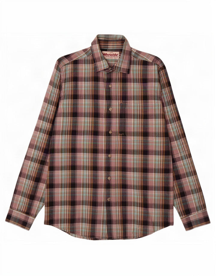 Camicia da uomo Wrangler in cotone scozzese medio multicolore