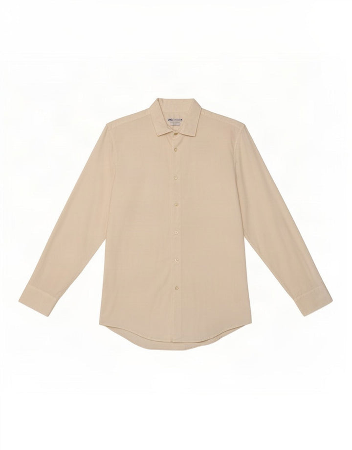 Camicia Zara da uomo slim fit grande in Lyocell bianco