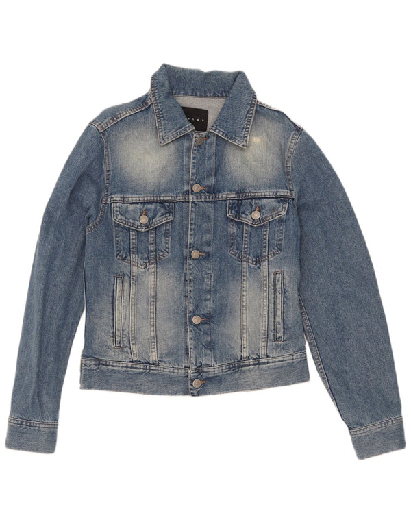 Giacca in denim da uomo Sisley UK 36 piccola in cotone blu