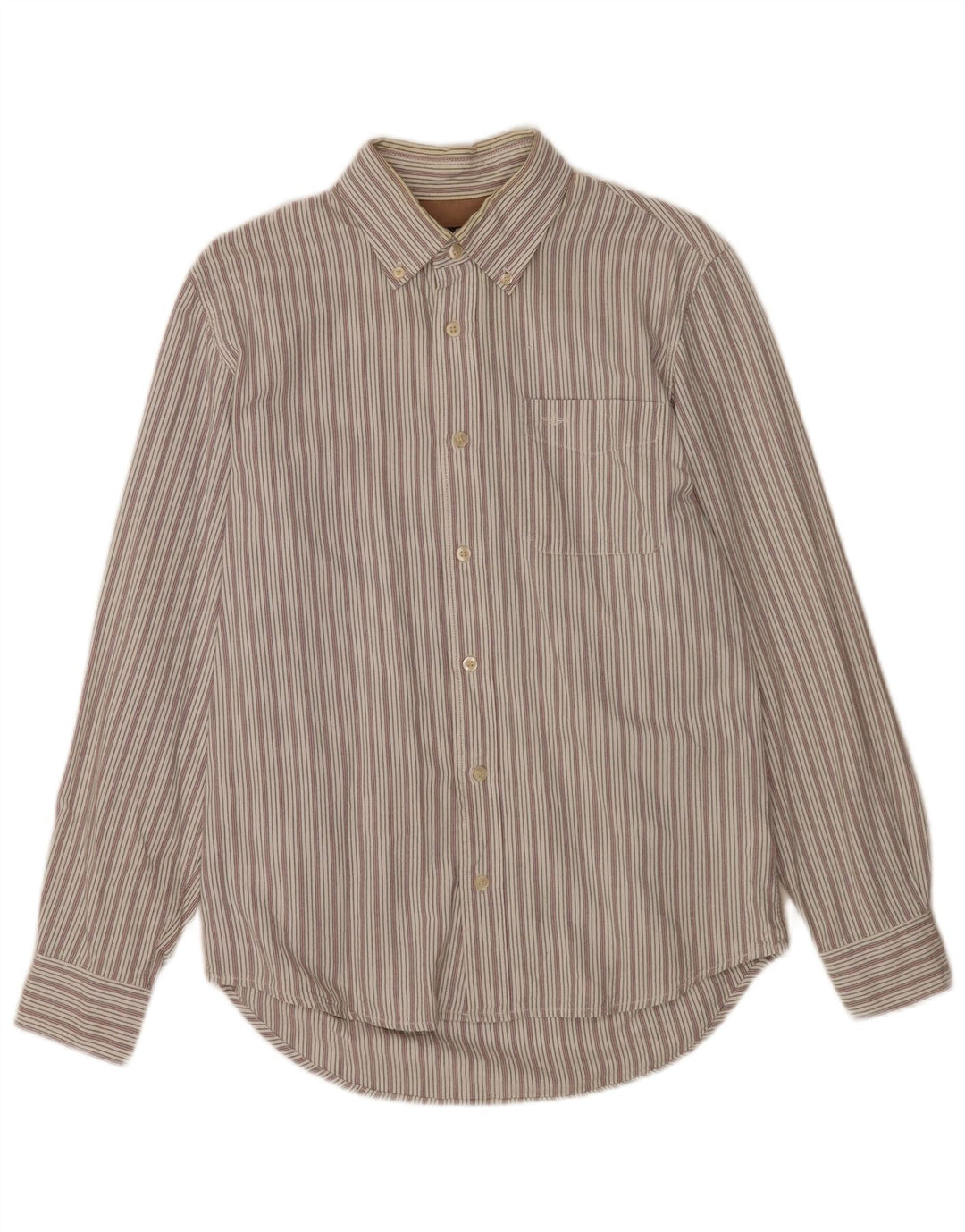 Camicia da uomo Dockers taglia 34/36 piccola in cotone a righe bianche