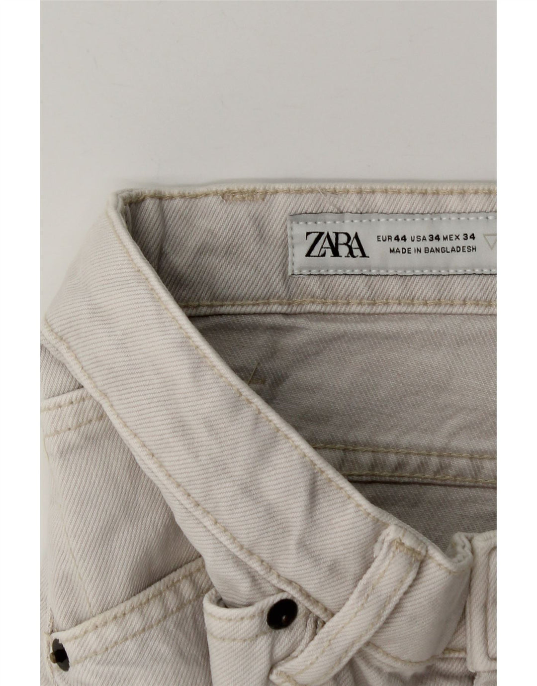 Pantaloncini cargo da uomo Zara EU 44 Large W34 cotone bianco