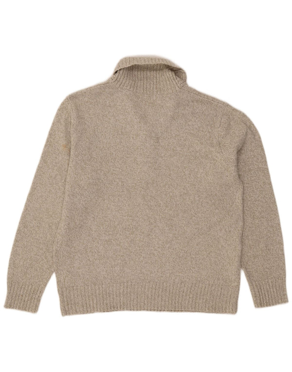 Maglione da uomo Marks & Spencer con collo a scialle, grande, in acrilico grigio
