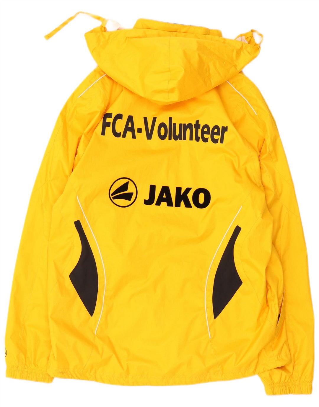 Jako Giacca antipioggia da uomo con cappuccio grafico UK 38 Medium Yellow Colourblock