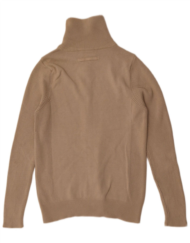 Maglione cardigan da uomo Zara in cotone beige medio