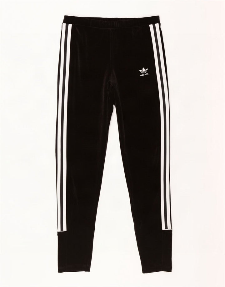 Leggings in velluto da donna Adidas UK 10 piccoli neri