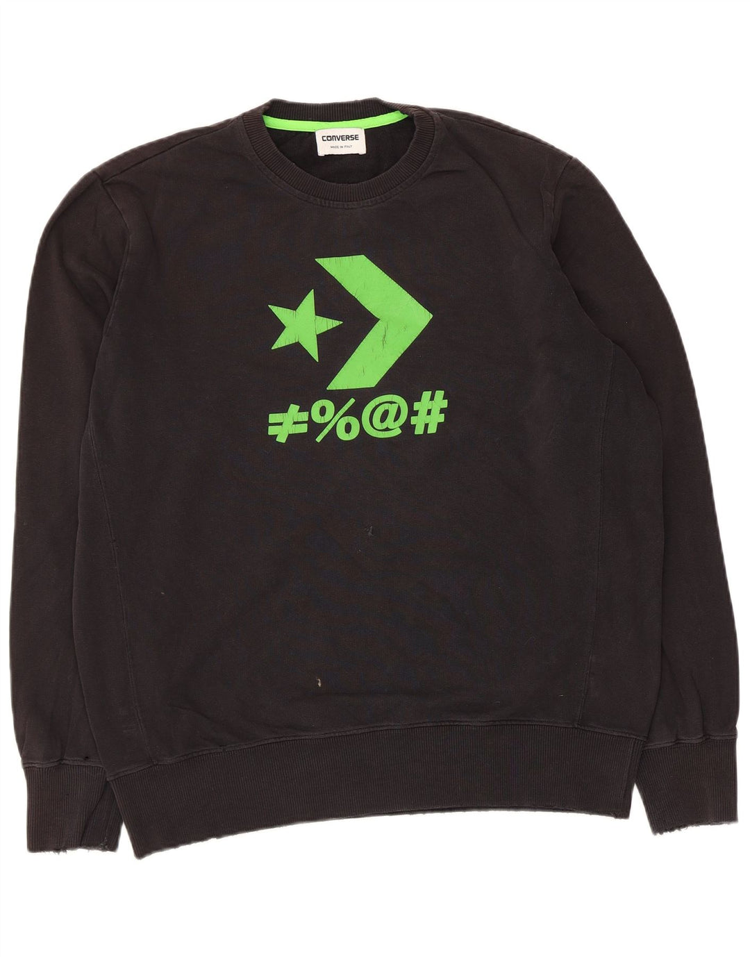 Converse Felpa grafica da uomo Maglione grande nera
