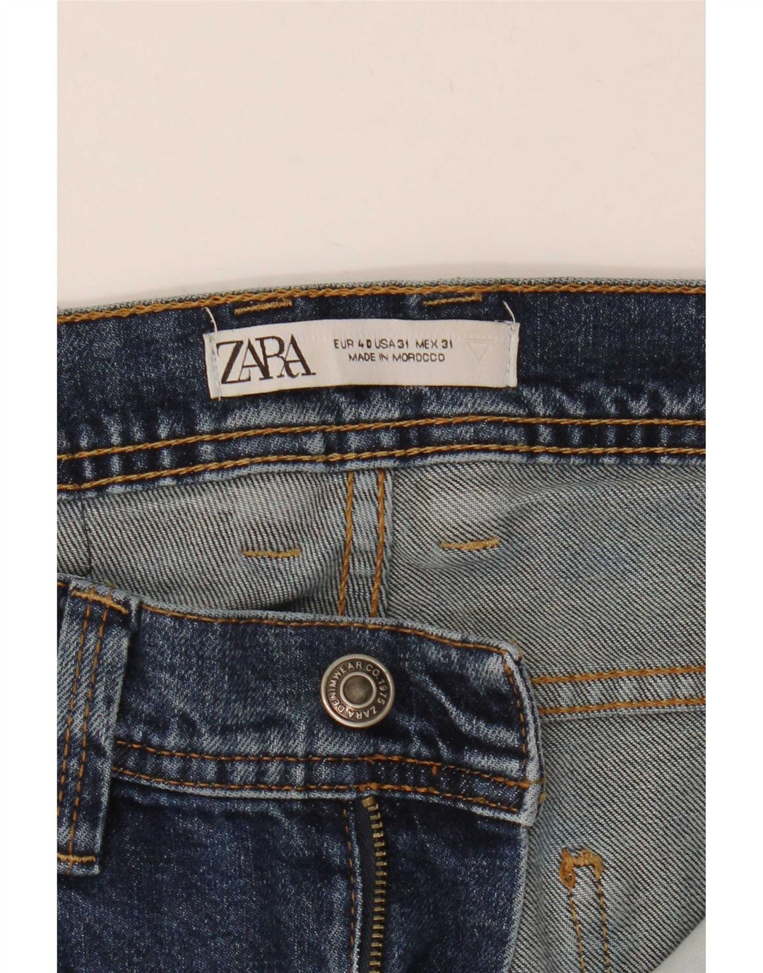 Jeans slim da uomo Zara EU 40 medio W31 L28 blu