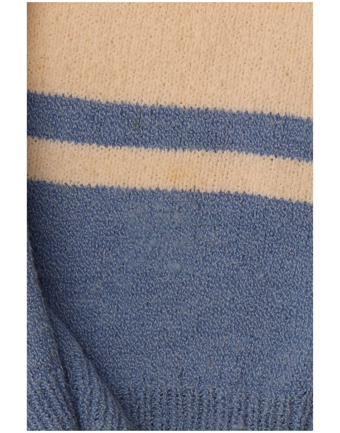 Maglione da uomo VINTAGE con scollo a V grande blocco colore blu