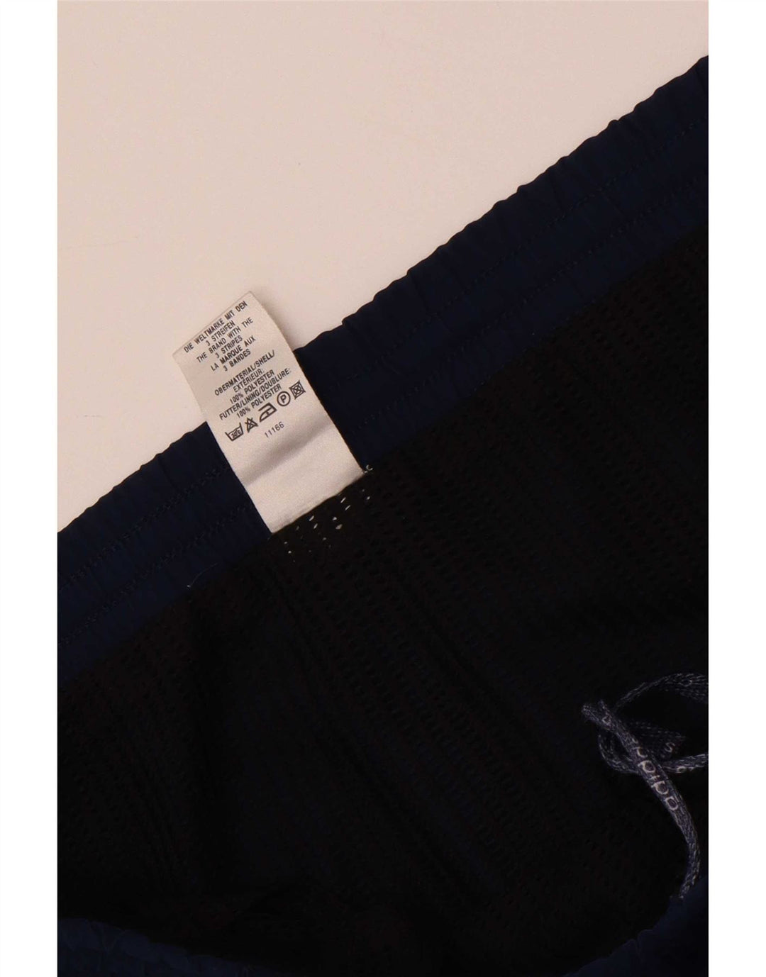 Pantaloncini sportivi da uomo Adidas Large in poliestere blu navy