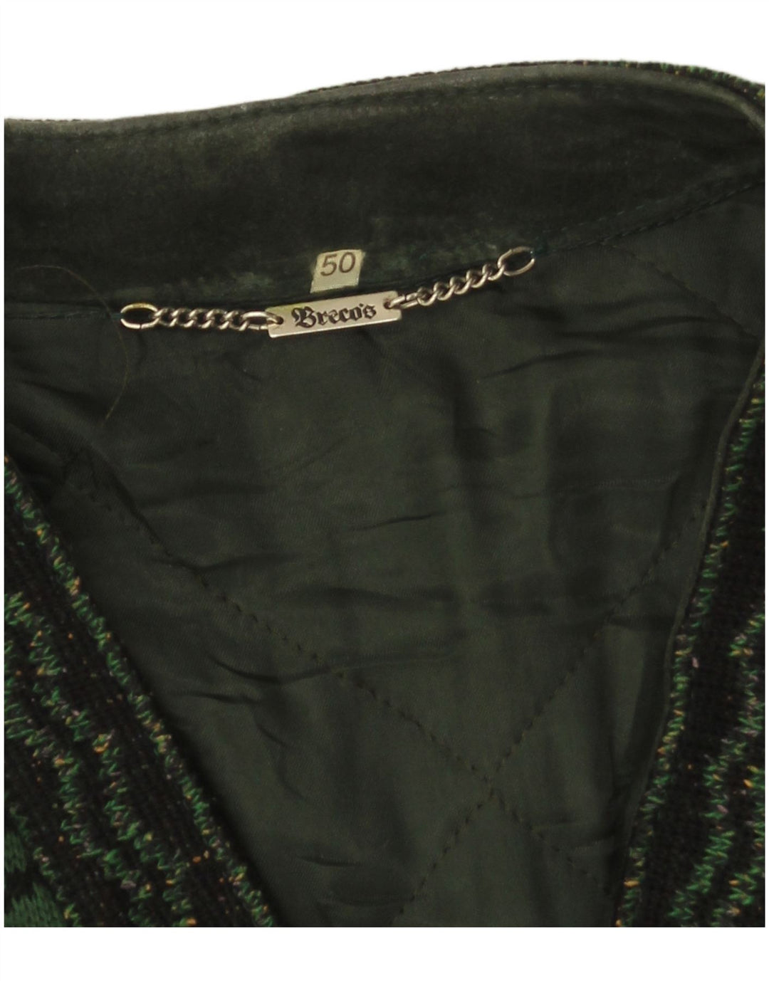 Giubbotto bomber in pelle scamosciata da uomo Breco IT 50 Large in pelle verde