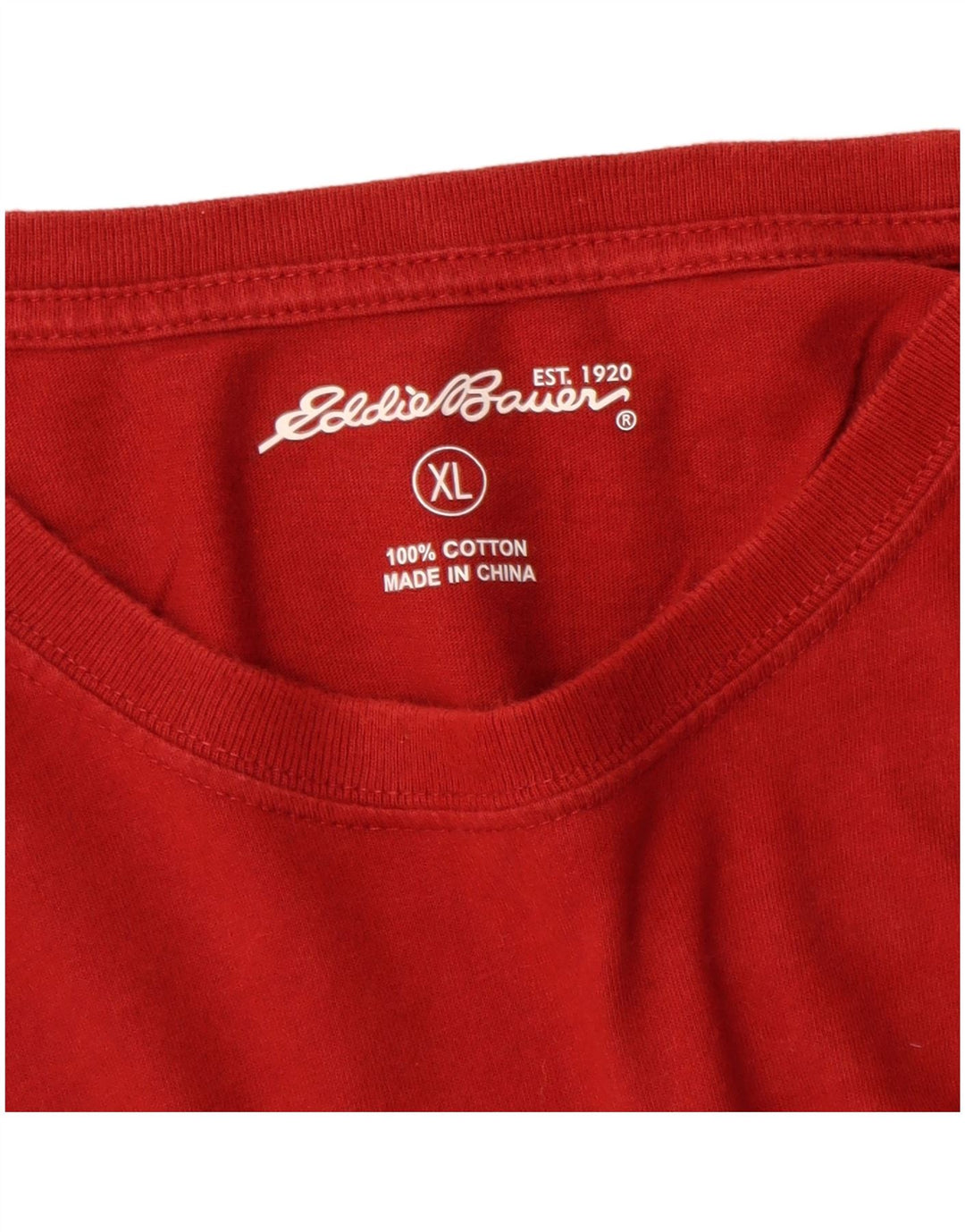 T-shirt da uomo Eddie Bauer Top XL in cotone rosso